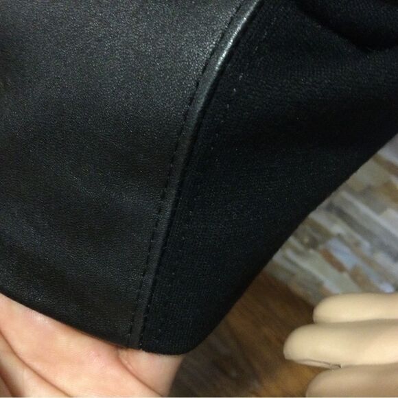 THEORY Shosana Leather Panel Strapless Mini Dress - Picture 6 of 9